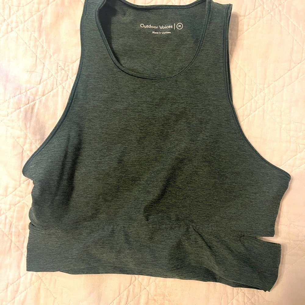 Outdoor Voices Cut Out Sports Bra/Crop Top